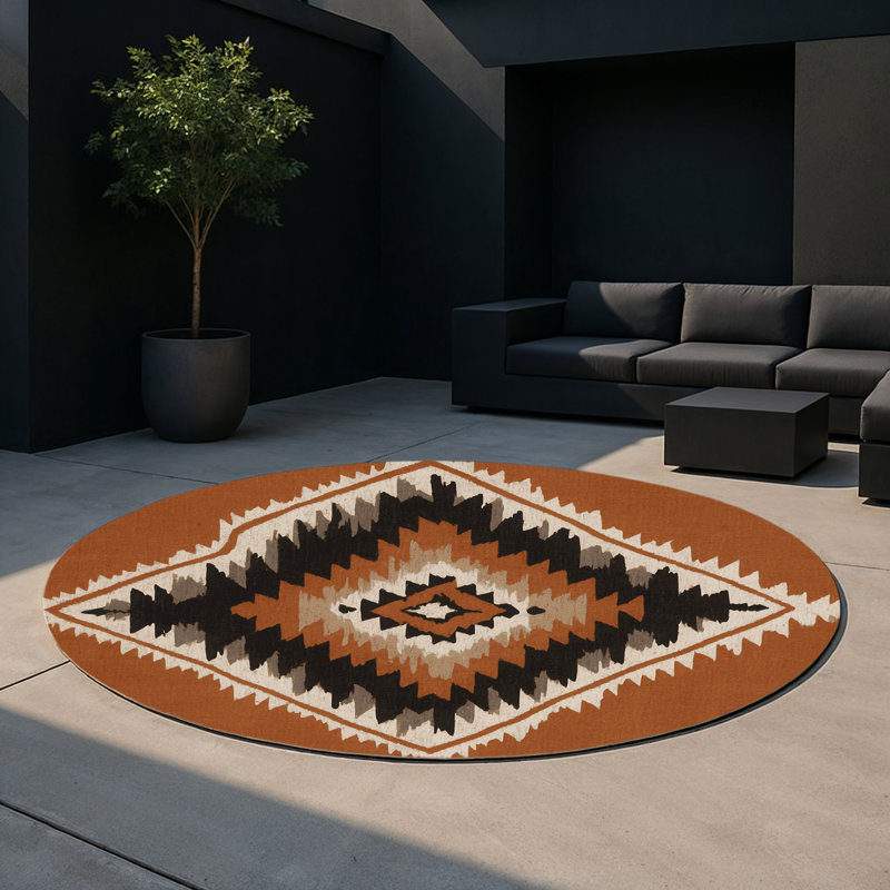 Tapis intérieur et extérieur Wildflower Echo, Rond 5 pi