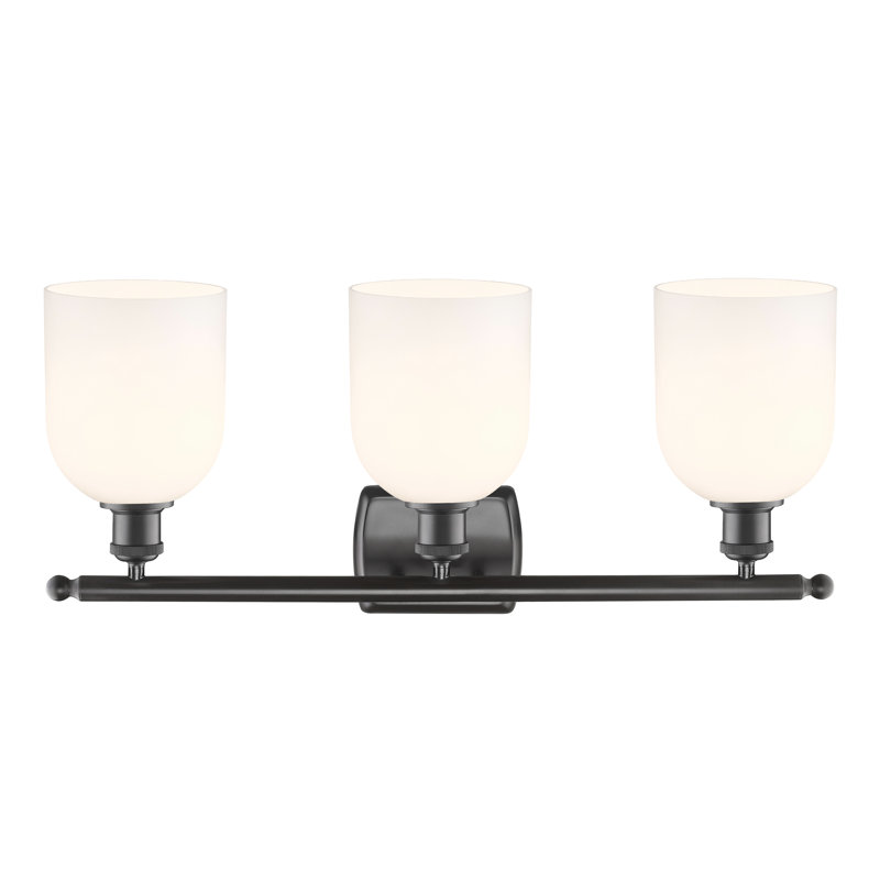 Anacaren 3 - Light Dimmable Vanity Light, Glossy White, Oil Rubbed Bronze