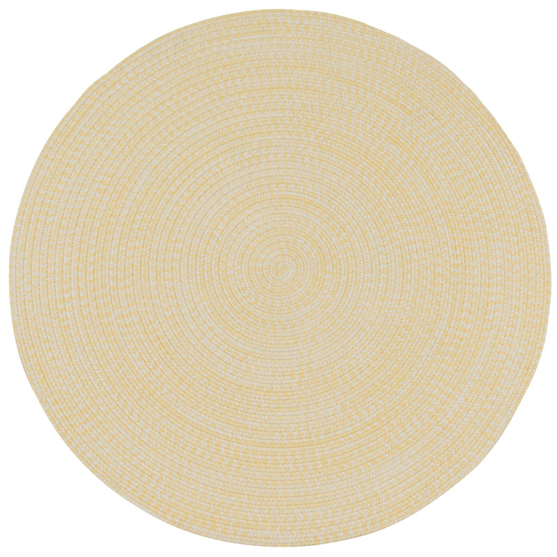 Tapis beige tressé Longe, Rond 6 pi