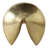 Decorative Fortune Cookie Inspired Figurine For Home Decor - Unique Sculpture Or Statue Decorative Objects For Living Room Decorations - 5", Gold