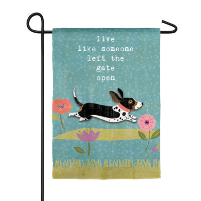 Zetzaf Double Sided 18.5'' H x 12'' W Polyester Animal Flag Set