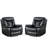 Mehrab 40.6" Wide Modern Diamond Home Theater Seating With Power Button And USB -100929819