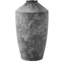 Lampe de table Kenzy, base en béton gris vieilli, abat-jour en tissu ivoire-117053789