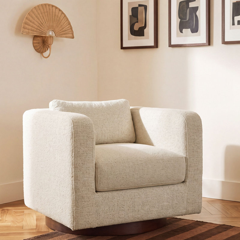 Julian Swivel Chair Cedar Green, Avoine texturée