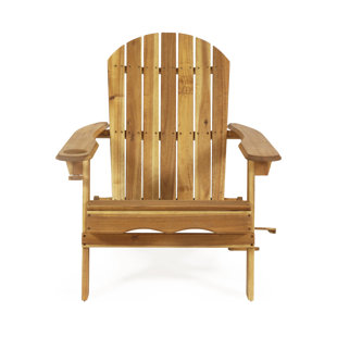 Teigan Solid Wood Folding Adirondack Chair