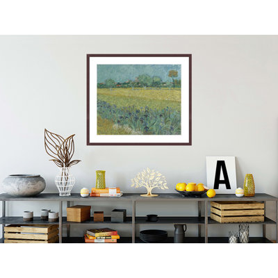 Champ avec iris près d'Arles par Vincent van Gogh, impression giclée encadrée