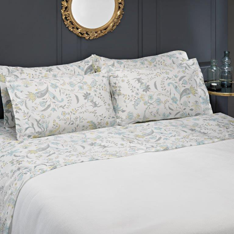 Ensemble de draps 100% coton 300 fils Botanical, Très grand