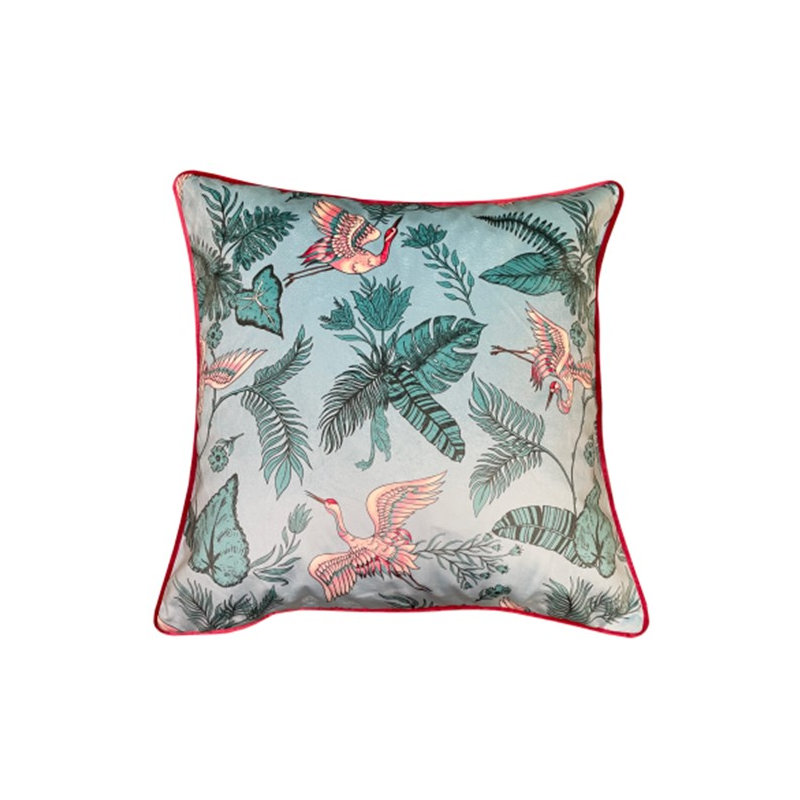Alanoud Floral Pink Sqaure Throw Cushion