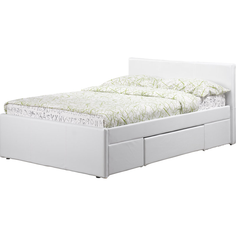 Florie Upholstered Ottoman Storage Bed, Brown, Double (4'6)