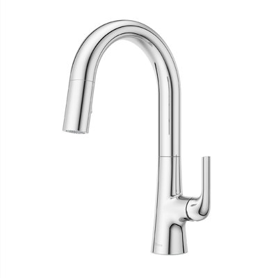 Beringer 1-Handle Pull-Down Kitchen Faucet in Polished Chrome