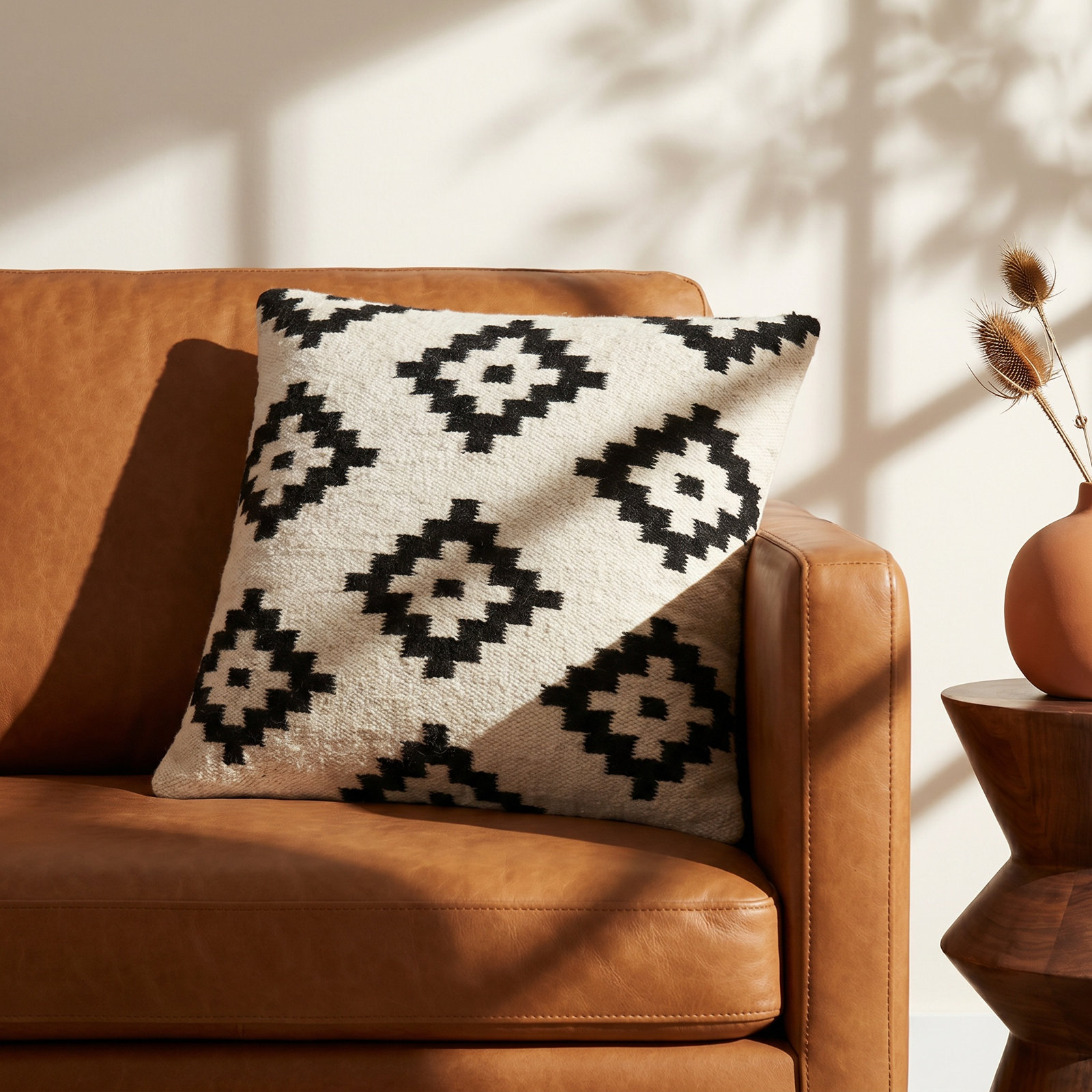 Jada Geometric Wool Throw Pillow, Pillow Cover Only - No Insert