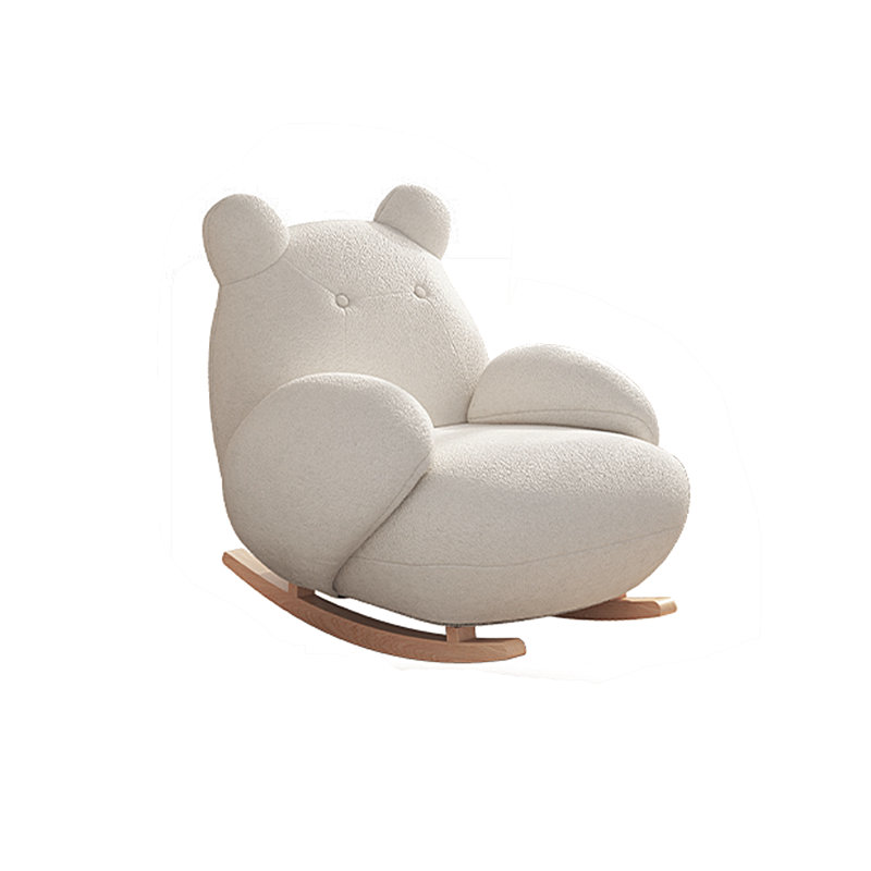 Chaise berçante décontractée, Blanc