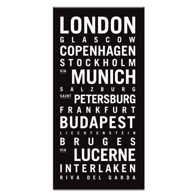 Europe 2 by Tram Scrolls - Wrapped Canvas Print, 61cm H x 31cm W x 3.8cm D