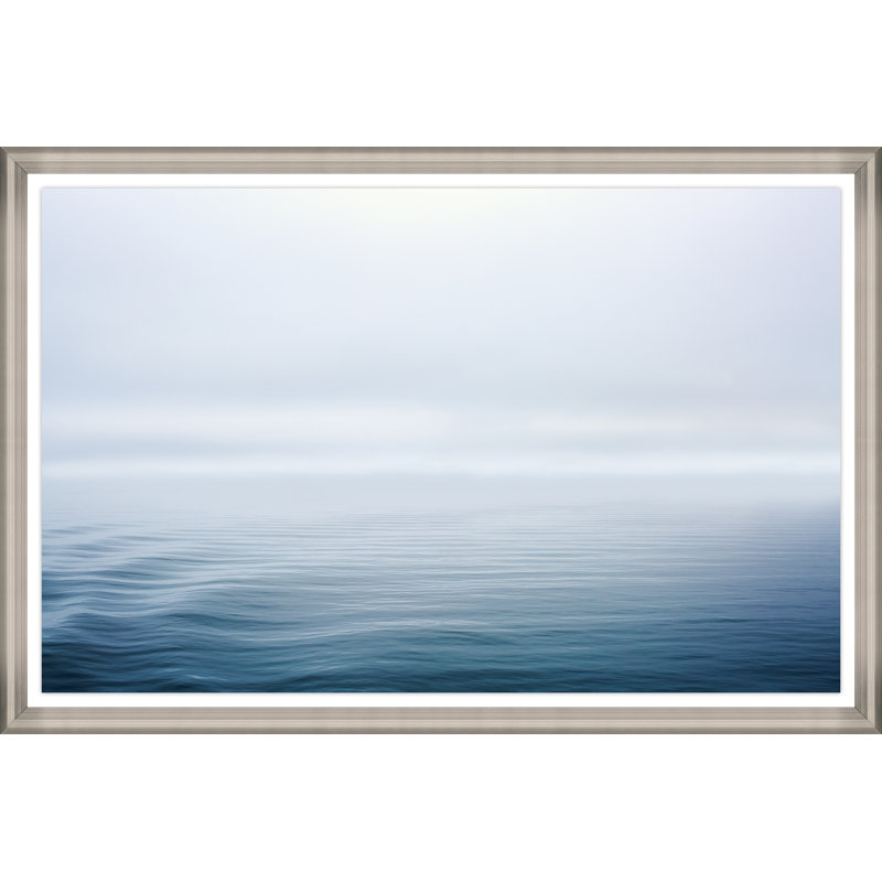 Sea of Faith, Papier avec cadre simple argenté, Blanc, H 30 po x l 45 po