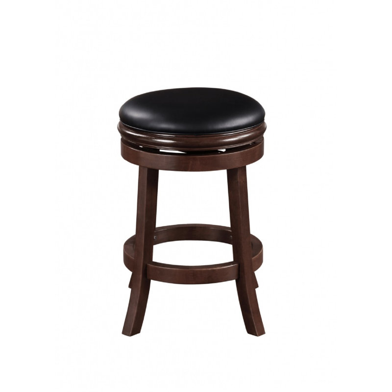 Tabouret pivotant en bois massif, Tabouret de comptoir (siège d'une hauteur de 24 p, Espresso