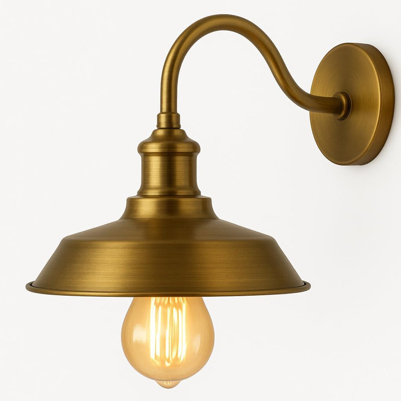 Armed Sconce, Yellow Brass