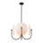4 - Light Creative Deco Opal Glass Semi Spherical Chandelier-1713403217