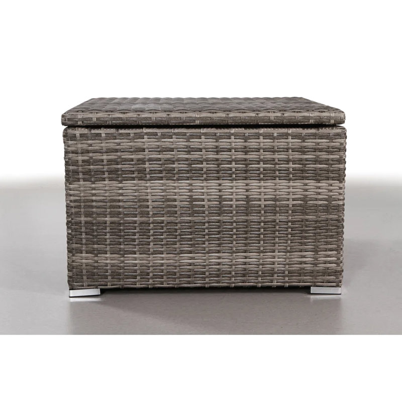 Rangement extérieur pour table de bout - gris, cadre, antirouille, aucun assemblage requis