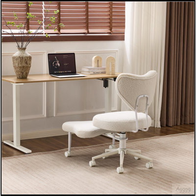 Meditation chair, an ergonomic cross-legged seating chair with lumbar support and a height-adjustable seat cushion, ideal for people engaged in high-intensity office work. Beige