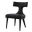 Anvil Back Dining Chair-Black Leather-38436463