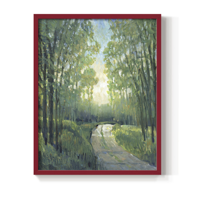«Golden Light Pathway II», H 15 po x l 12 po, Rouge