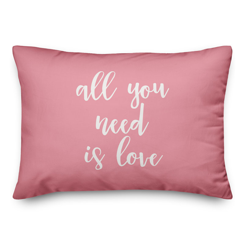 Coussin All All Need Is Love, Rose
