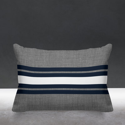 Striped Outdoor Reversible Throw Pillow