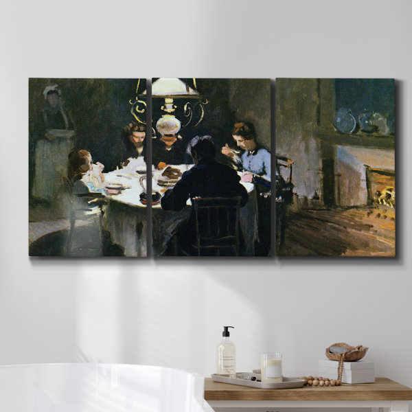 Charlton Home® Monet Framed On Canvas 3 Pieces Print | Wayfair
