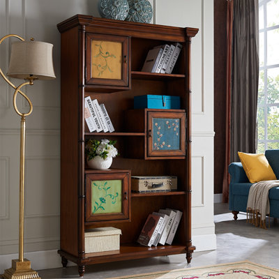 American-style Painted Solid Wood Display Cabinet