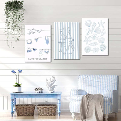 3 Piece Wrapped Canvas Wall Art