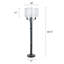 Lampe candélabre Bellamy - or Corcy et noir - abat-jour blanc