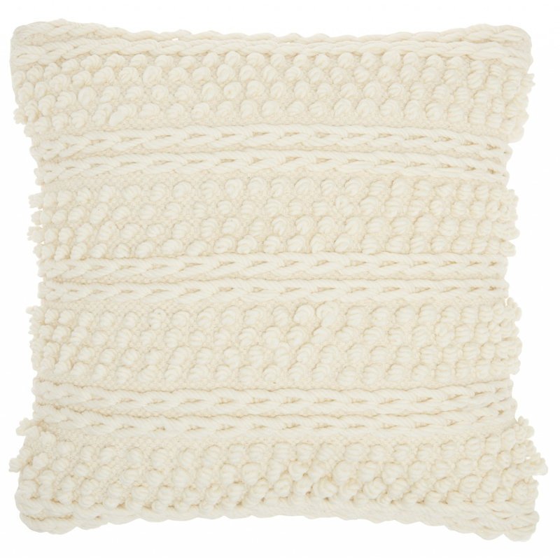  Square Pillow Cover & Insert, Ivory