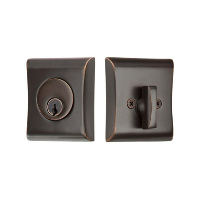 Pêne dormant à cylindre simple Neos pour porte de 1-3 / 8 "à 2-1 / 8" finition bronze huilé