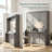Queen Size Murphy Bed With A Shelf-713700987
