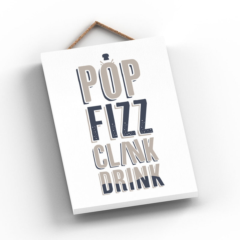 Vivid Squid Wholesale Pop Fizz Clink Drink - No Frame Print on Wood