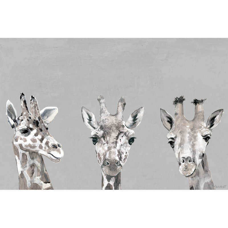 «Mathias Giraffe Poses», reproduction sur toile tendue, H 8 po x l 12 po