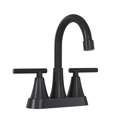 Matt Black Bathroom Sink Faucet, 2, Approved, Deck-Mounted, Made Of Ss304 & Zinc, Ceramic Cartridge, 1.2 Gpm Flow, 360 Swivel Function With Pull-Out Design Available