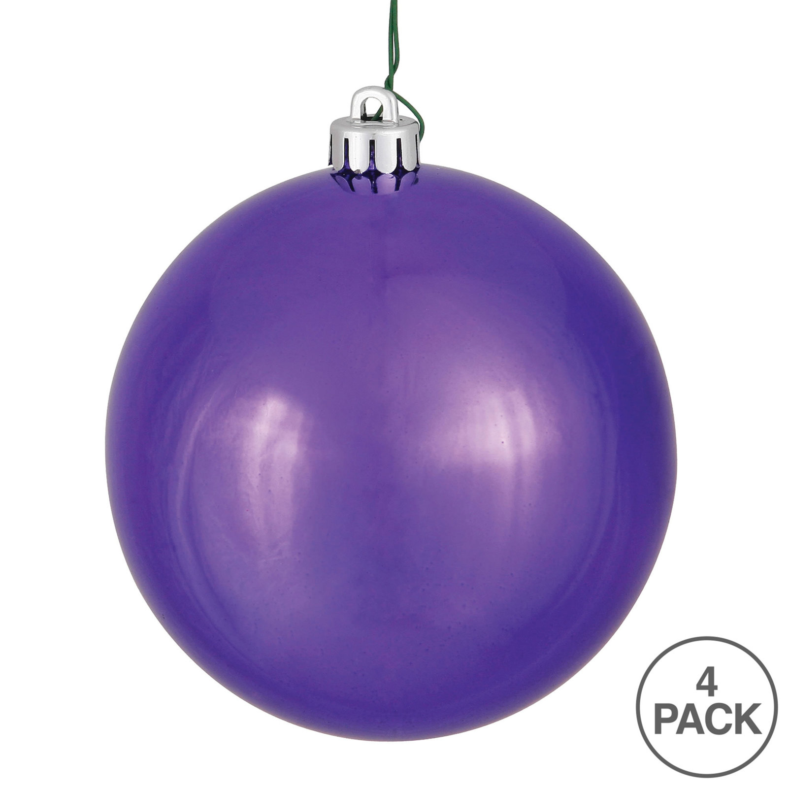 6" Shatterproof Bauble, Red, 4.75" H x 4.75" W x 4.75" D