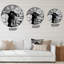 Portrait monochrome d'un taureau espagnol II - Horloge murale de ferme-60186867