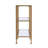 Narrow Metal Console Table With Glass Shelves - Gold | Gift Idea-1660001241