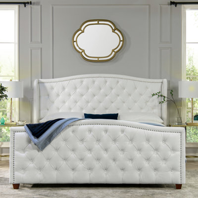 Coleman Upholstered Wingback Bed