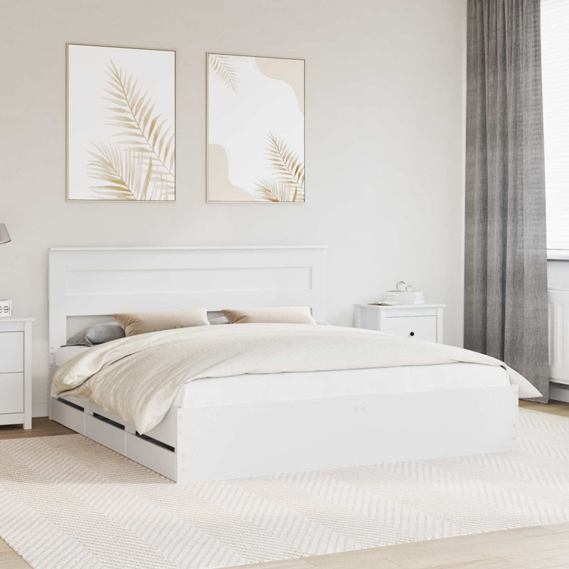 Bed, Super King (6'), White