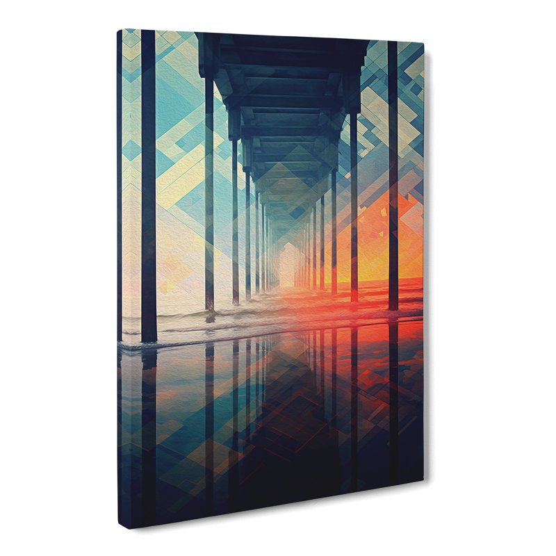 Pier Pier Geometric - Wrapped Canvas, 76cm H x 50cm W x 3cm D