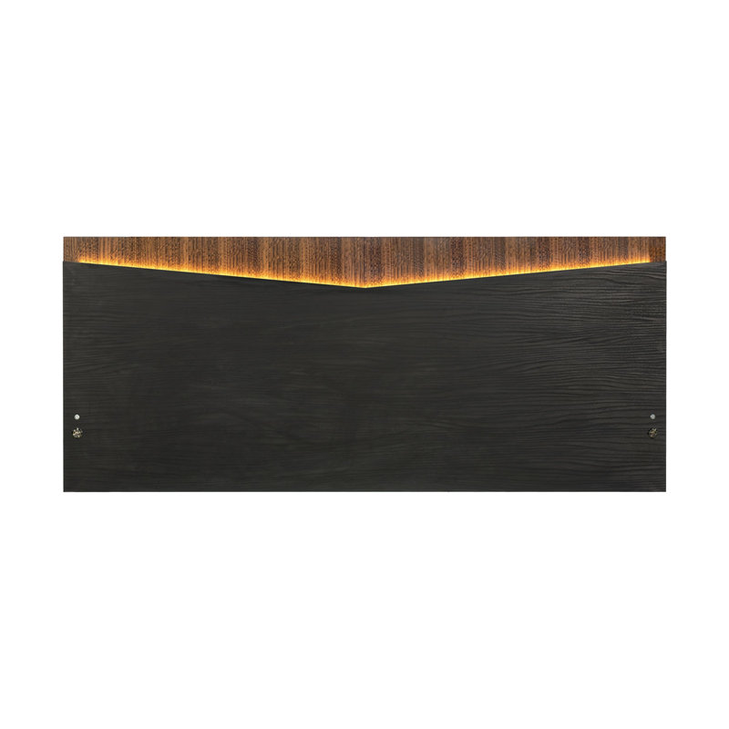 Kayner Bed With LED Lights - Charcoal, King