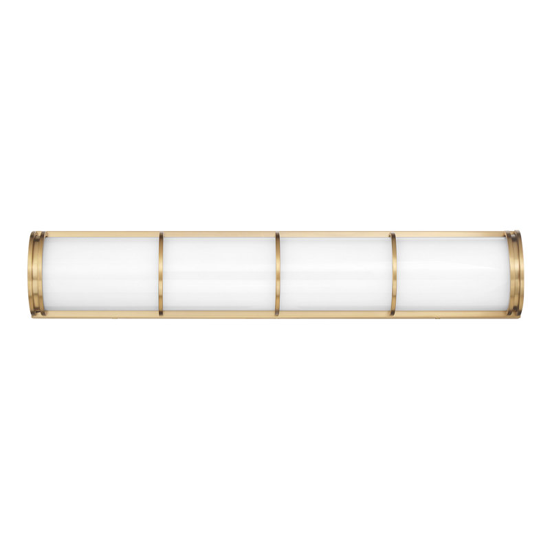 Beacon LED Bathroom Vanity Light in Warm Brass, Brass