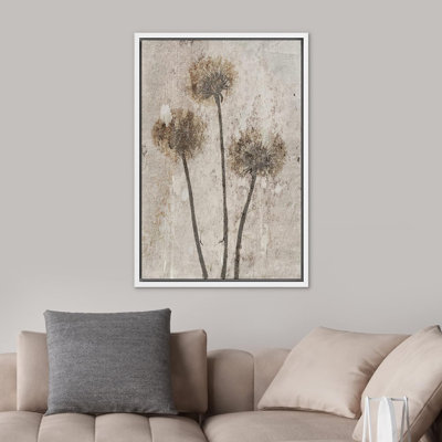 «Grunge Dandelion Flower Silhouettes» sur toile