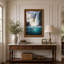 Art mural sur toile, cascade et océan turquoise-391172460