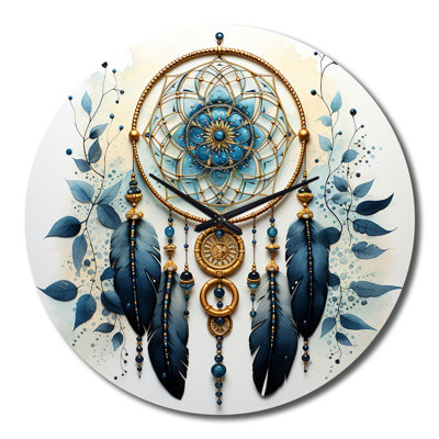 Blue Dream Catcher Minimalist Serenity I - Landscapes Wall Clock