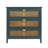 3 Drawer Accent Cabinet, Rattan Chest Drawers, Storage Dresser with Golden Metal Handles-433480613