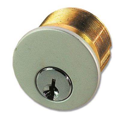 1" Brushed Chrome Mortise Cylinder Keyed Alike in Pairs